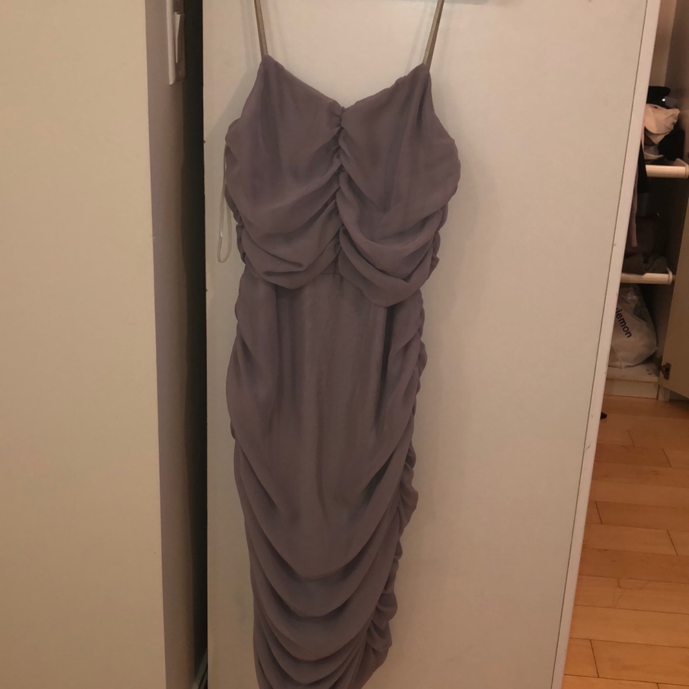 Grey midi dress